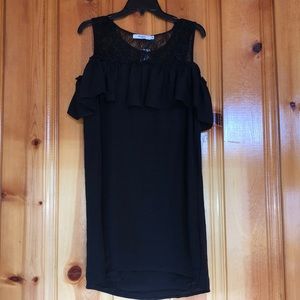 Shear Black Dress, Lace Top